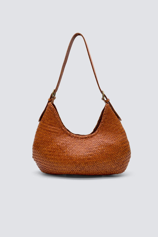 Bolso Artesanal «Roset» Cuero Camel